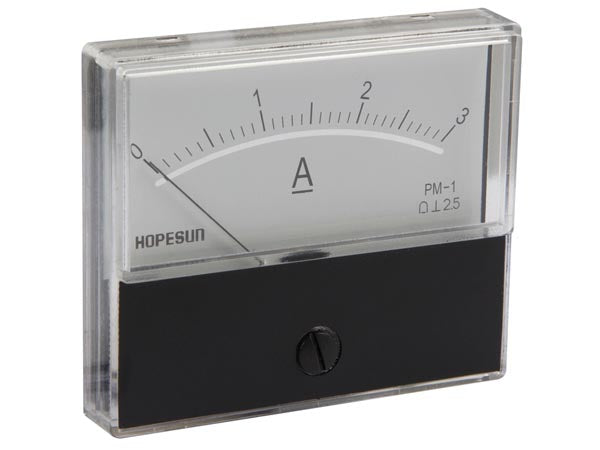 Analog strøm-panelmeter - 3A DC (70x60mm)