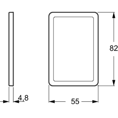 LK Fuga ramme SLIM 55 1½m - hvid