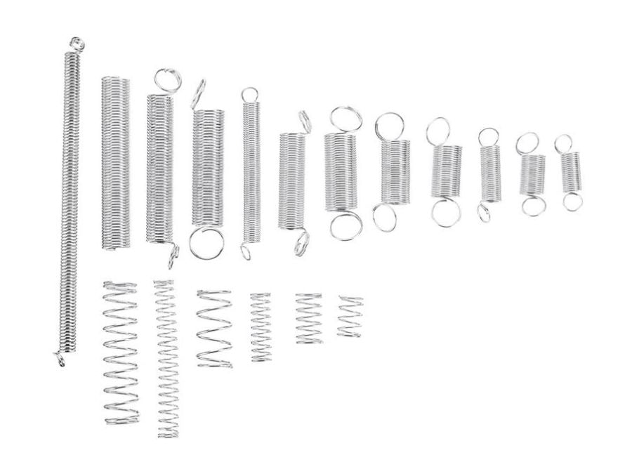 Stålfjeder sortiment - 200 dele