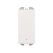 Simon 270 smal 1-polet afbryder med lys 10A - 230V mat hvid