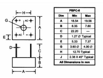 Brokobling, enkelt-fase, 300V 8A (PBPC803)