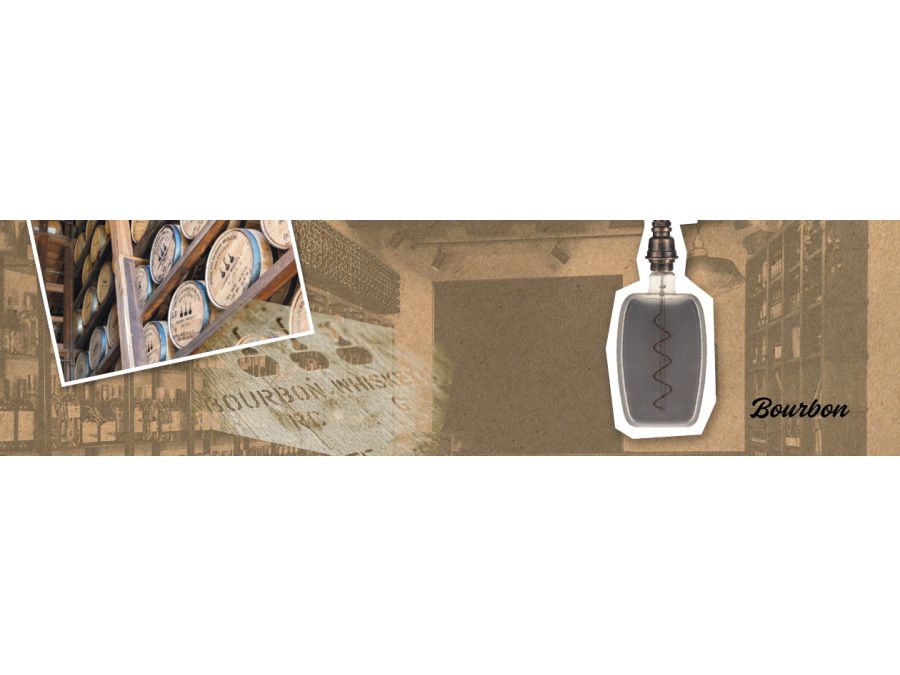 LED filament "Bourbon" 240V / 4W, E27 (2200K) Guld, dæmpbar