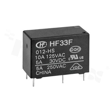 Miniature relæ - 24VDC / 5A, 1 x skifte (SPDT)