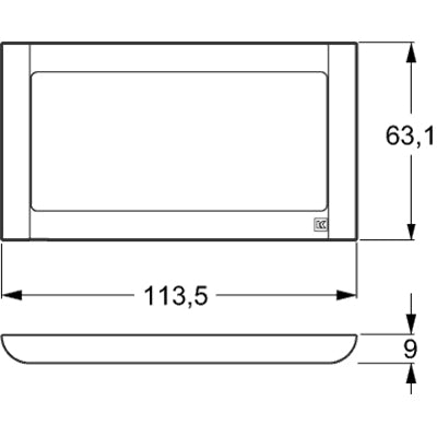 LK Fuga ramme SOFT 63 2m vandret - stålmetallic