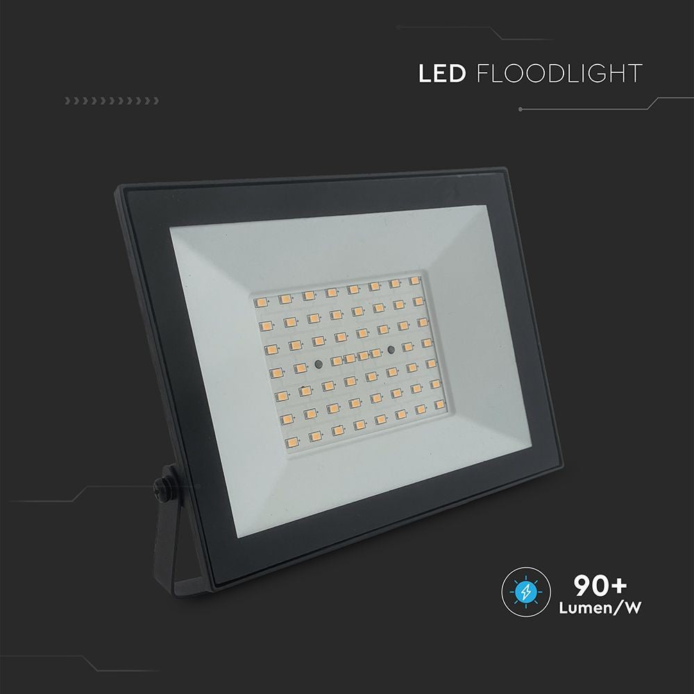 V-Tac 50W LED projektør - Arbejdslampe til udendørs brug, 4500lm, RA80, IP65