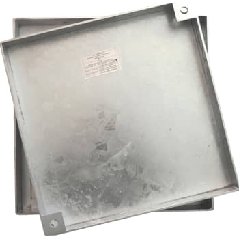 Jesmig 315/425 x 79 mm brønddæksel til integrerede fliser, 5 t