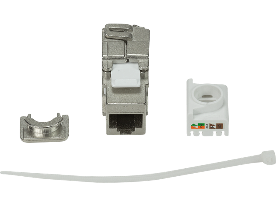 Keystone RJ45 fatning - CAT6a 500MHz skærmet (Toolless)