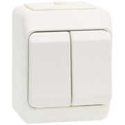 Kapslet kroneafbryder IP44 - hvid