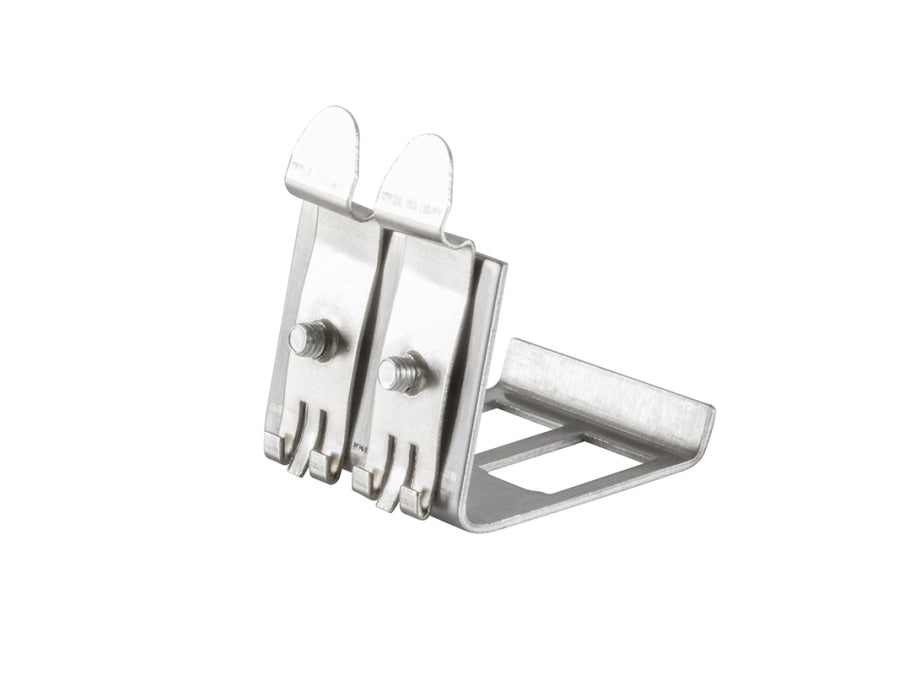 DIN-skinne adapter til 2x RJ45 Keystone modul, metal