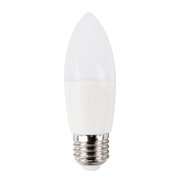 LED Pære A5 C37 E27 9W - 3000K, Erstatter 62W, 840lm, RA80, 3 års garanti.