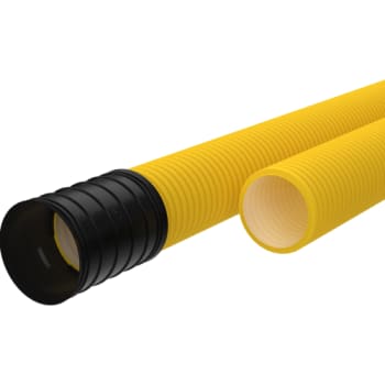 EVOCAB HARD 50/40 mm PE-kabelrør m/muffe, korr./glat, 6 m, gul (Sælges kun i hele længder)