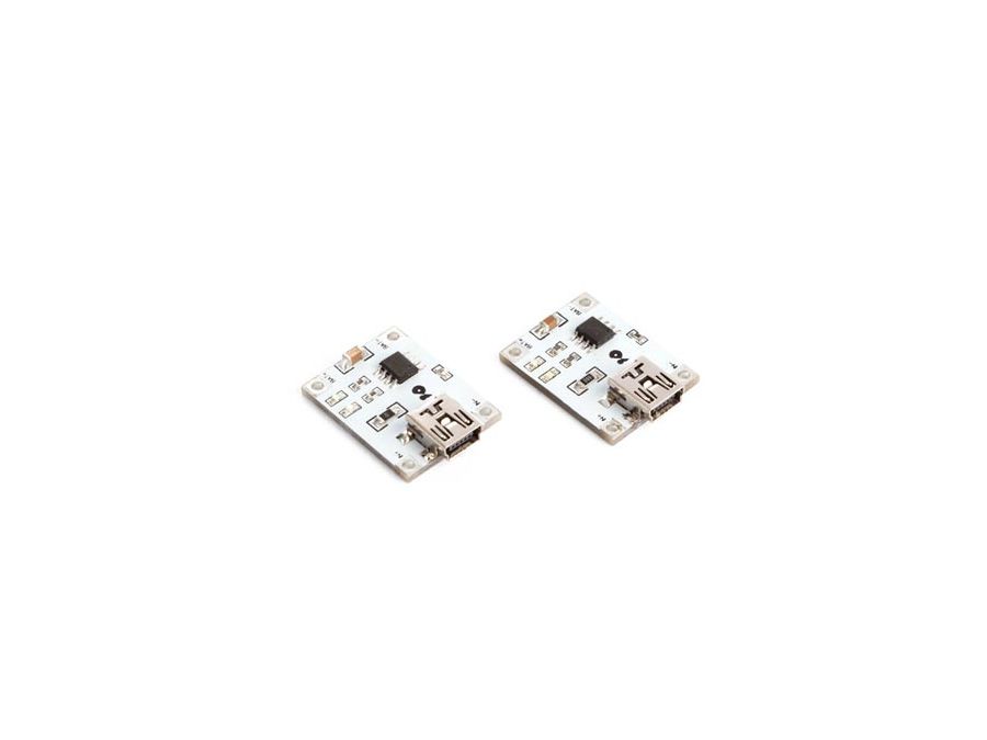 LiION batteri oplademodul - 4,5-5,5V, 1A, mini USB (2 stk.)