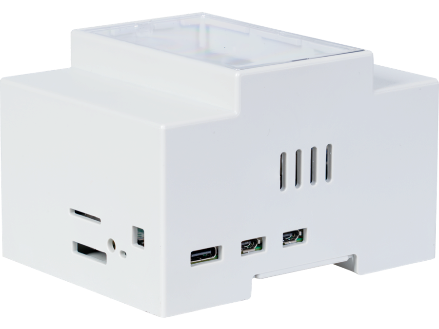 DIN-skinne kabinet til Raspberry Pi 5, Hvid