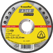 Klingspor skæreskive A 24 R Supra, til stål, 115 x 2,5 mm, Lige