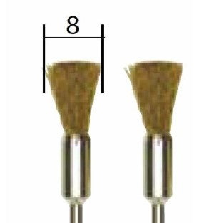 Messingpenselbørste Ø8mm 2 stk.