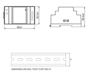 DIN-skinne strømforsyning - 24V / 60W (2,5A)