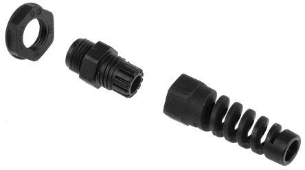 Vandtæt forskruning m. aflastning PG7 Sort (Ø2,5 -7,6mm)