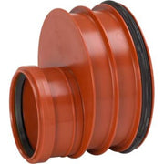 Uponor Double/Rib2 200 x 110 mm PP-redukt. m/gummiring t/gl. sp.