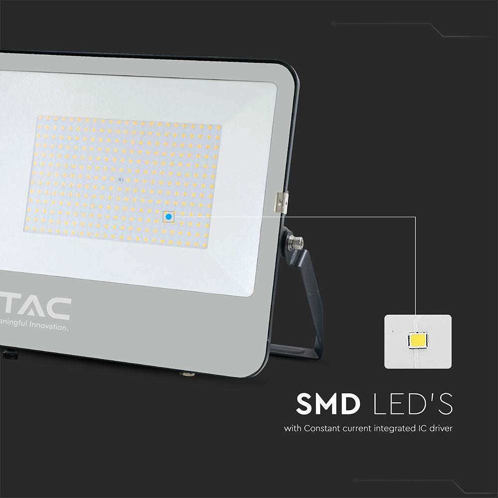 V-Tac 200W LED projektør - 185LM/W, arbejdslampe, udendørs - 100W, 230V, 37000lm, RA70, 5 års garanti, IP65