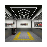 Komplet LED lysgitter med ramme og strømtilslutning - 384W, RA95, 230V, 38000lm