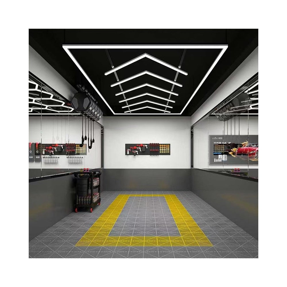 Komplet LED lysgitter med ramme og strømtilslutning - 384W, RA95, 230V, 38000lm