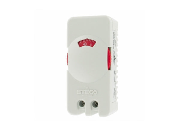 Termostat til DIN skinne - NC, 10A/250V, 0-60°C