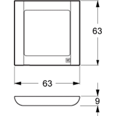 LK Fuga ramme SOFT 63 1m - stålmetallic