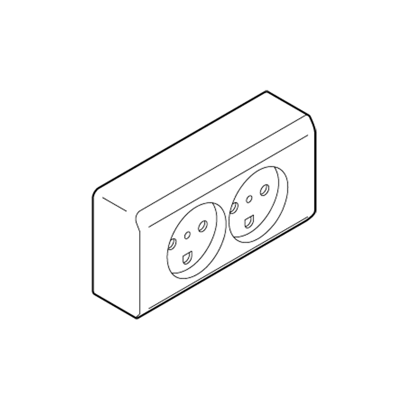 Opus 66 stikkontakt udvendig lysegrå