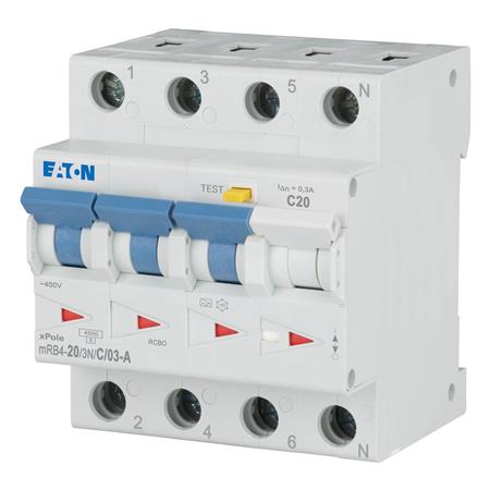 KOMBIAFBR. 20A 300MA C 3P+N 4M