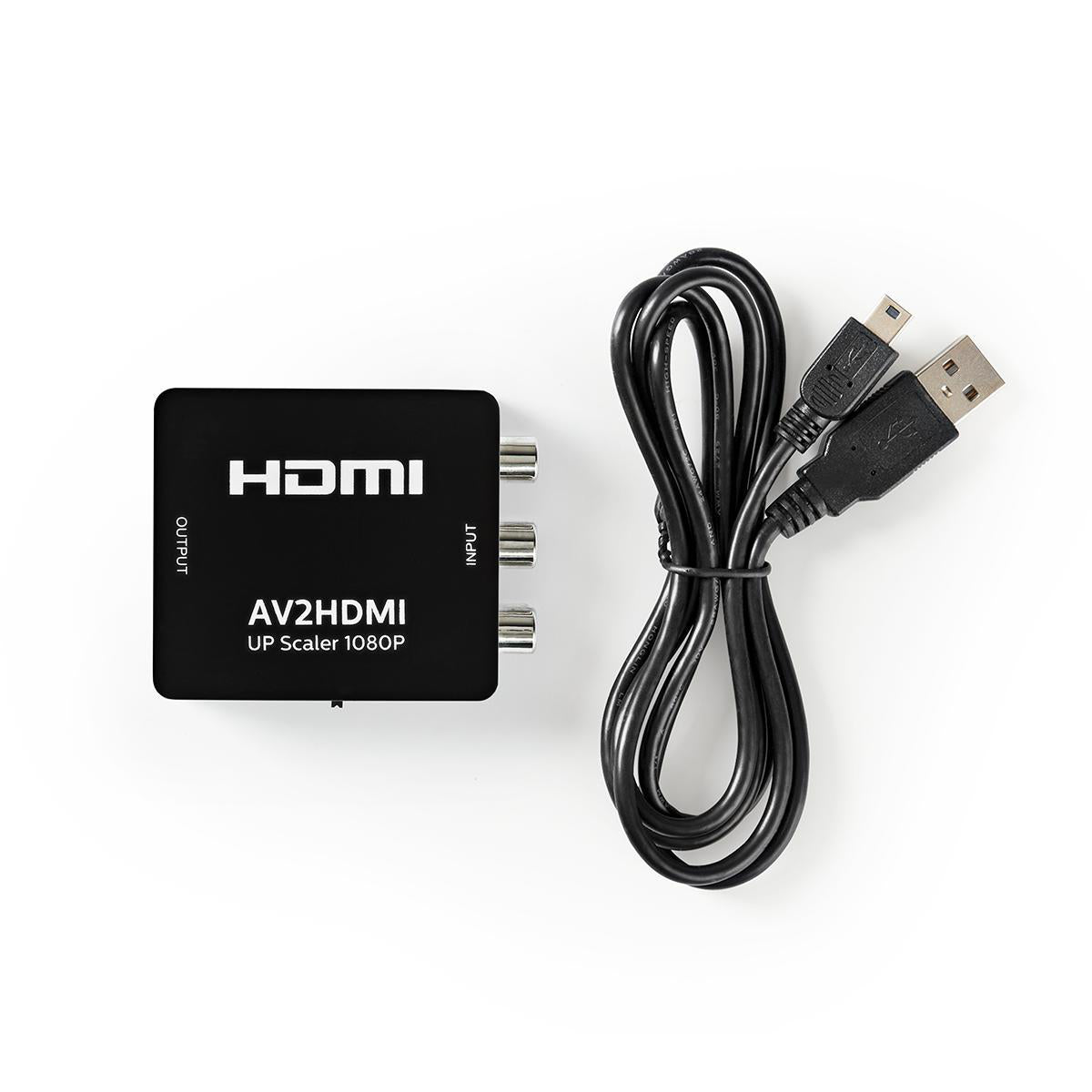HDMI konverter - Analog AV til HDMI, Sort