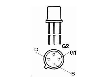 40673 Dual gate MOSFET 20V VHF/UHF (TO72)