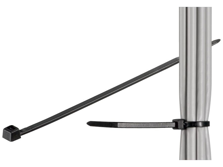 Kabelstrips - 4,8x280mm vejrbest. Sort (100 stk.)