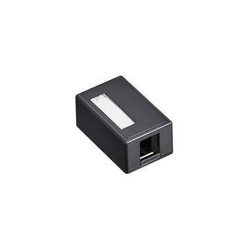 Office box 1 port, for 1 x Keystone konnektorer, sort