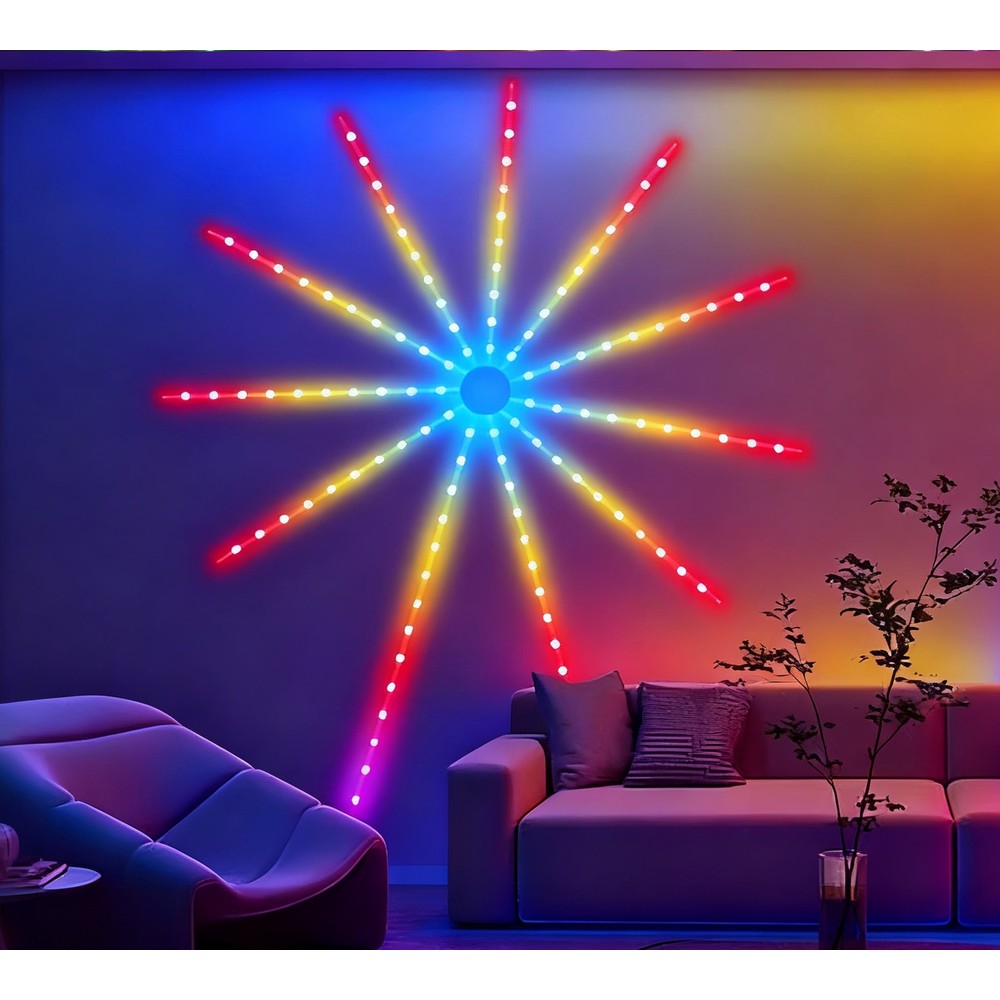 Fyrværkeri LED strip med Bluetooth app og 5V USB-strømforsyning