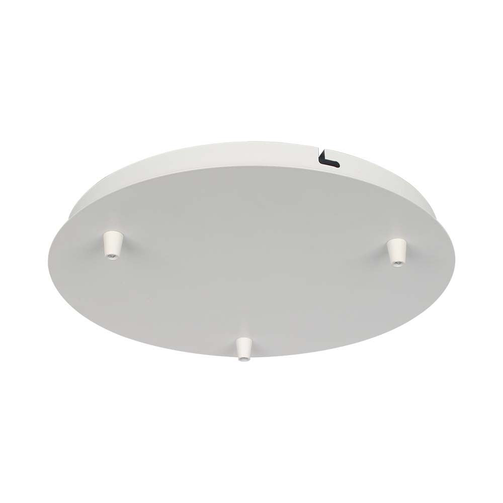 Ståltag med 3 huller - Mat Hvid - 300x25 mm