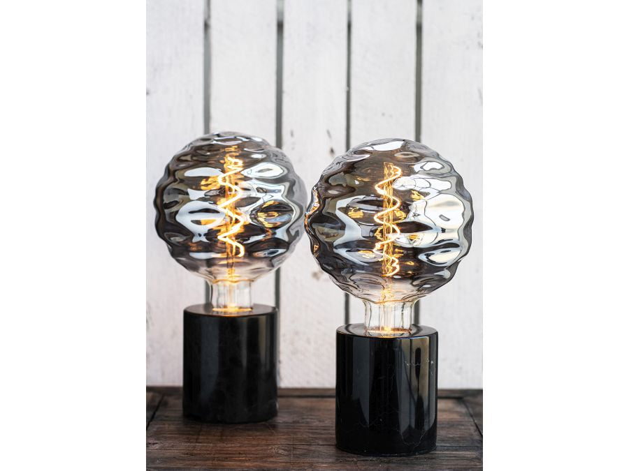 Bordlampe - 240V / 60W E27, Marmor, Sort (1,8m)