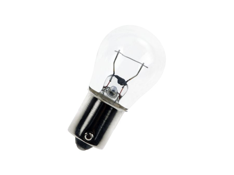 Dværglampe - 12V / 15W Globe, Ba15s sokkel (Ø25x47mm)