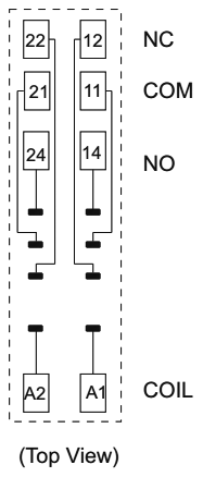 DIN-skinne sokkel til 8-ben 5mm relæ - 10A / 250Vac