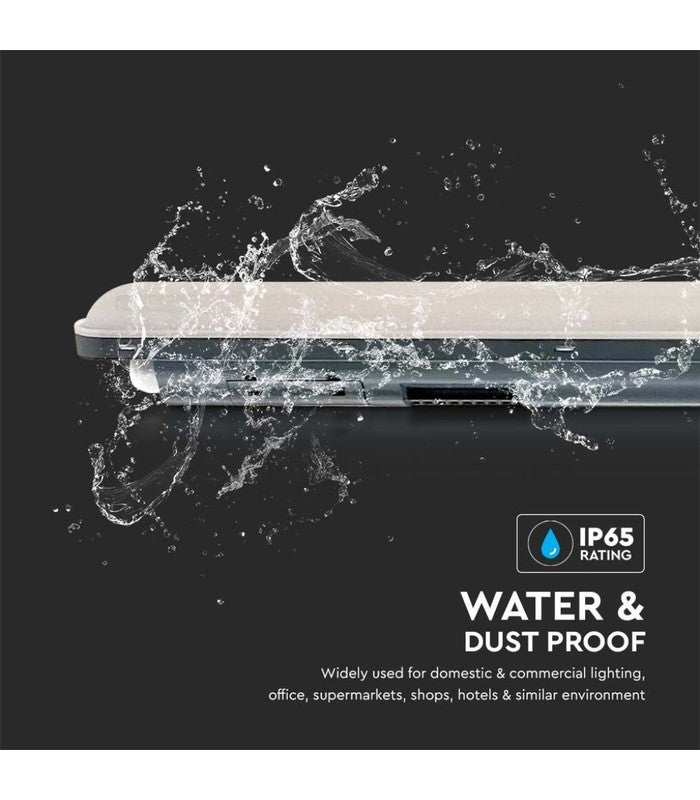 V-Tac vandtæt LED armatur - 120 cm, 36W, 4320lm, I