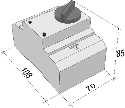 AC Motor hastighedsstyring - 230Vac / 3A, 1-fase, DIN