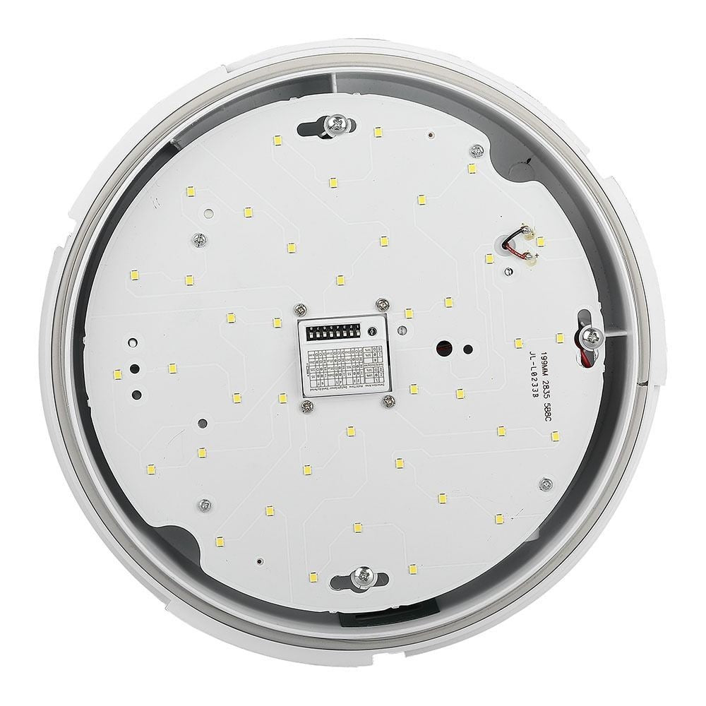 V-Tac 15W LED loftslampe med mikrobølgesensor, skumringssensor og vågelys, IP65, inkl. lyskilde