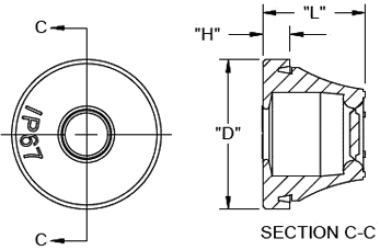 Gummipakdåse for 14-20mm kabel - Ø29mm, EPDM, Grå (IP67)