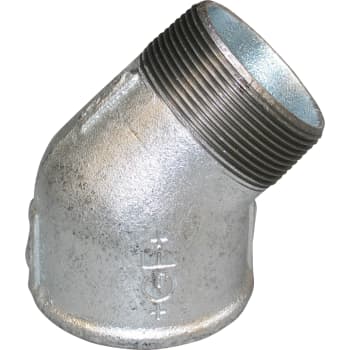 1.1/4" Galvaniseret vinkel 45° muffe/nippel