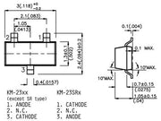 SMD LED - 3x1,3mm Rød, Diffus, 140°, 1,25mcd (SOT23)