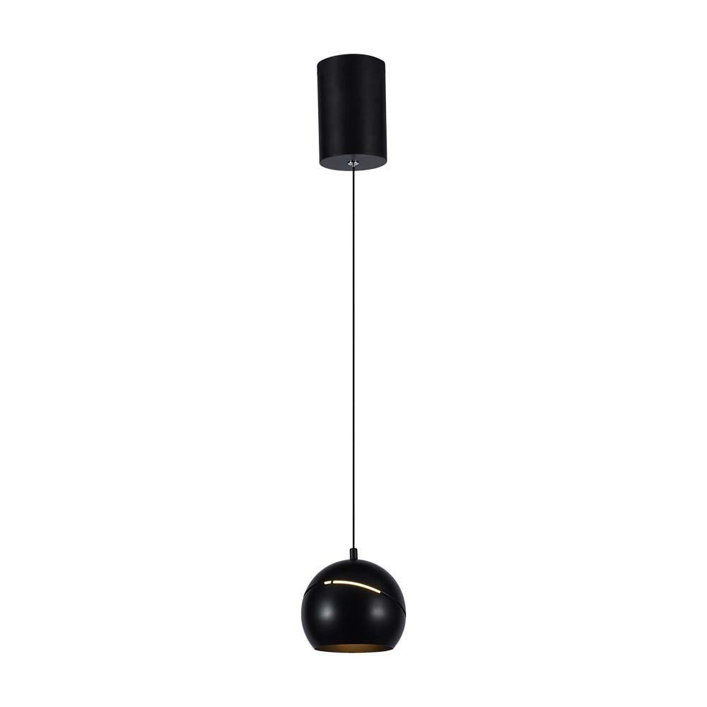 V-Tac LED loftlampe - Sort Ø12 inkl. ophæng, 8,5W, 230V, 850lm, RA80, Flicker free