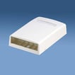 Vægboks mini-com 4 port med spole hvid