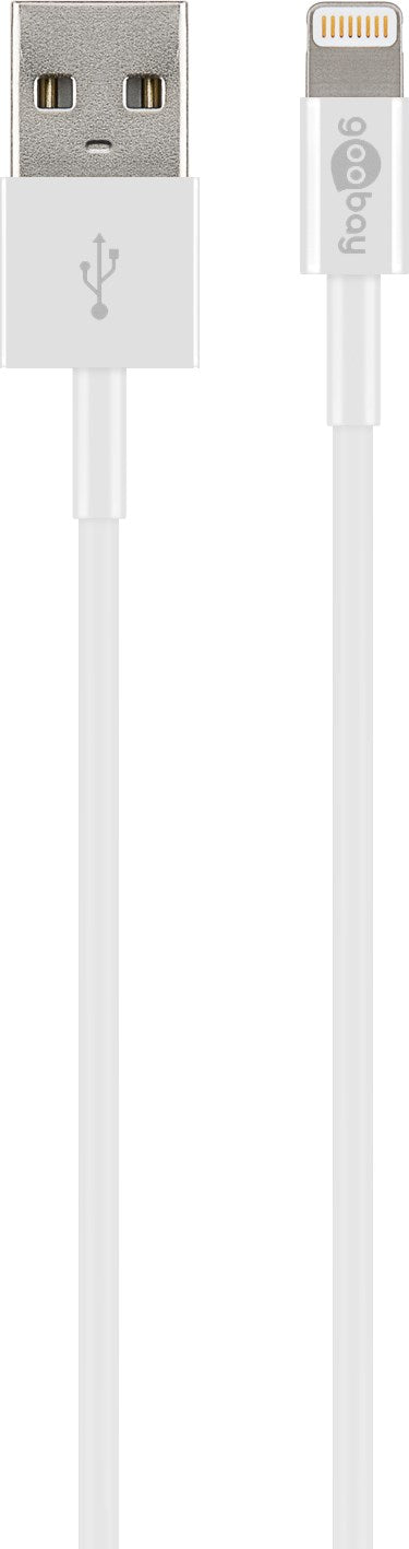 USB 2.0 til Lightning opladnings- og data kabel, Hvid (1m)