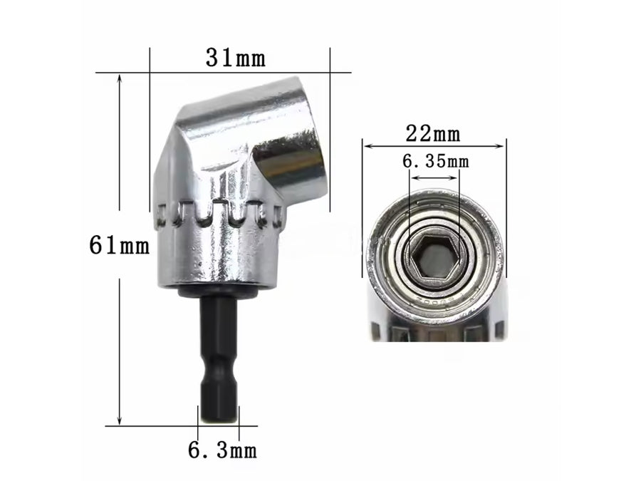 105° vinkel bitholder til skruemaskine - 1/4" HEX