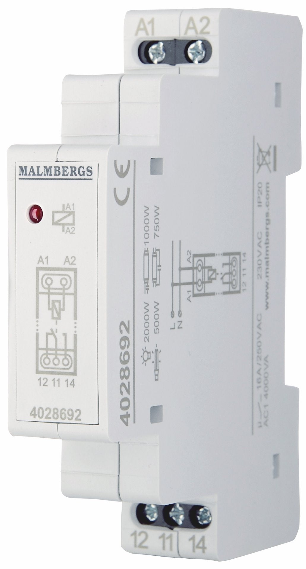 HOLDERELÆ 1 VXL 16A 230V