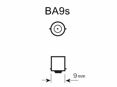Dværglampe - 12V / 420mA / 5W Tube, BA9s sokkel